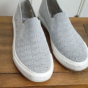 Blowfish Gray Knit Slip-On Sneakers